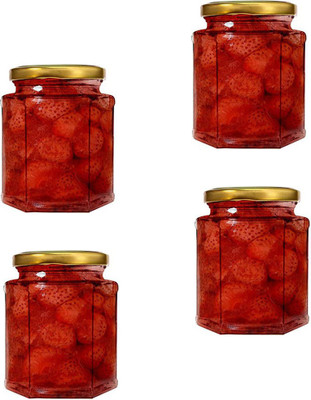 1st Time Glass Utility Container  - 200 ml(Pack of 4, Clear)