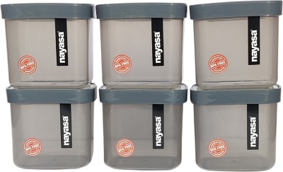 NAYASA Plastic Grocery Container  - 550 ml(Pack of 2, Grey)