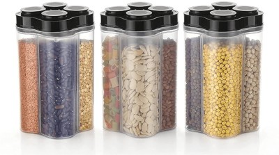 TUWEL Plastic Grocery Container  - 700 ml(Pack of 3, Multicolor)