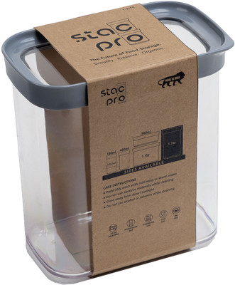 Stacpro Polypropylene, Plastic Grocery Container  - 1700 ml(Grey)