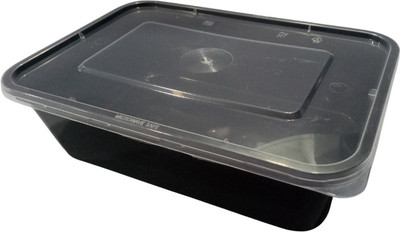 HRIDAY FOODS SERVING DIL SE Polypropylene Grocery Container  - 650 ml(Pack of 25, Black)