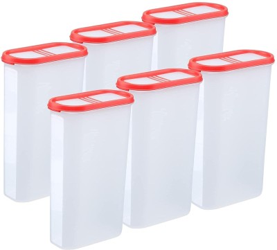 Cutting EDGE Plastic Grocery Container  - 3 L(Pack of 6, Red)