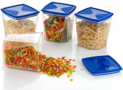 Itech Plastic Grocery Container  - 800 ml(Pack of 4, Blue)