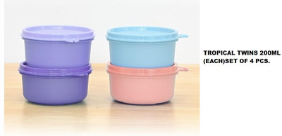 TUPPERWARE Polypropylene Utility Container  - 200 ml(Pack of 4, Multicolor)
