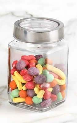 Tap2kaart Glass Grocery Container  - 300 ml(Clear)