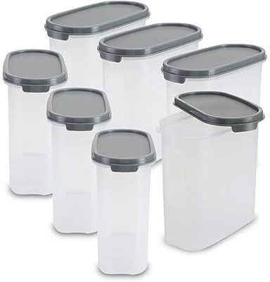 YASHODEEP PLASTIC Plastic Grocery Container  - 1700 ml(Pack of 7, Clear)