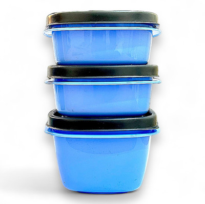 TORIVA Plastic, Polypropylene Utility Container  - 475 ml, 350 ml, 350 ml(Pack of 3, Blue)