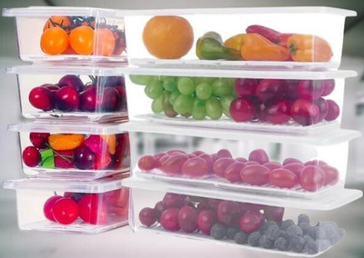 COMPLEX 7 Plastic Fridge Container  - 1500 ml(Pack of 5, Clear)