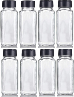Tap2kaart Glass Grocery Container  - 100 ml(Pack of 8, Clear)