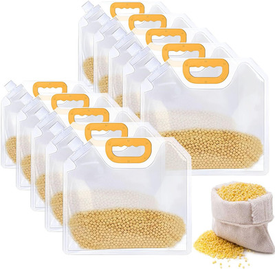 ELMVIA Plastic Grocery Container  - 2500 ml(Pack of 10, Clear)