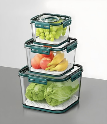 Bkc Plastic Fridge Container  - 200 g(Pack of 3, White)