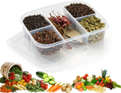 Crackle Plastic Fridge Container  - 1600 ml(White)