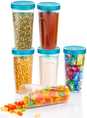 BeastBull Plastic Grocery Container  - 550 ml(Pack of 6, Blue)