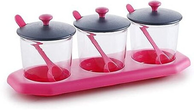 SIMRON Plastic Tea Coffee & Sugar Container  - 150 ml(Multicolor)