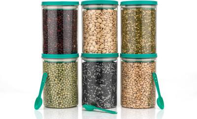 WeCoCo Plastic Grocery Container  - 1000 ml(Pack of 6, Blue)