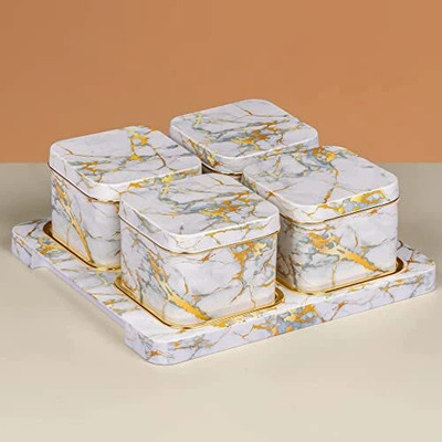 Selvel Polypropylene Utility Container  - 430 ml(Pack of 4, White)