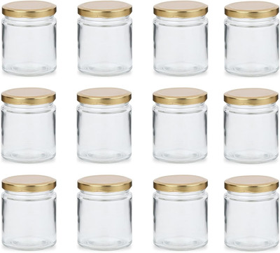Glassbunny Glass Grocery Container  - 200 ml(Pack of 12, Clear)