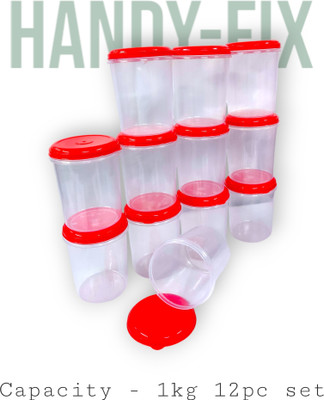 Handyfix Plastic Utility Container  - 1 kg(Pack of 12, Red)
