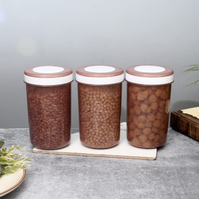 mithui Plastic Cereal Dispenser  - 5 ml(Pack of 3, Brown)