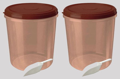 AK HUB Plastic Grocery Container  - 15000 ml(Pack of 2, Brown)