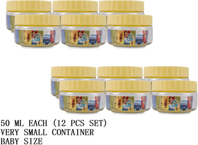 rushabh collections Plastic Utility Container  - 50 ml(Pack of 12, White)
