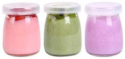 NAVPATH Glass Honey Jar  - 100 ml(Pack of 3, Clear)