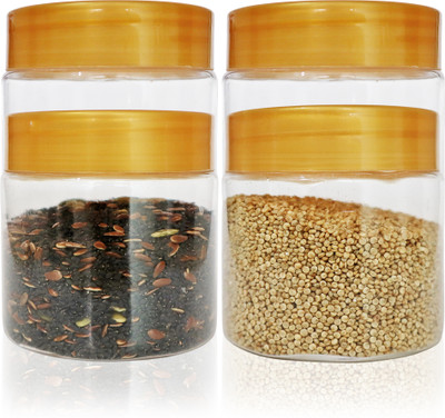 Pure Source India Plastic Utility Container  - 250 ml(Pack of 4, Gold)