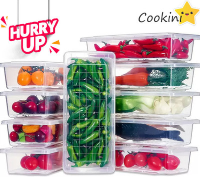 cookini Plastic Bread Container  - 1500 ml(Pack of 6, Clear)
