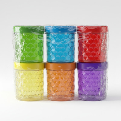 Anujkumar Plastic, Polypropylene Utility Container  - 500 ml(Pack of 6, Multicolor)