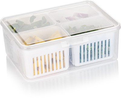 ZENOVATE Plastic Fridge Container  - 3.5 L(White)