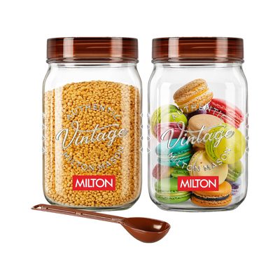 MILTON Plastic, Polypropylene Utility Container  - 1 L(Pack of 2, Clear)