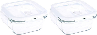 Flipkart SmartBuy Glass Utility Container  - 320 ml(Pack of 2, Clear)