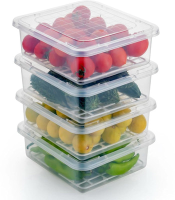 Angelware Plastic Fridge Container  - 2500 ml(Clear)