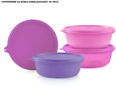 TUPPERWARE Polypropylene Utility Container  - 600 ml(Pack of 4, Multicolor)