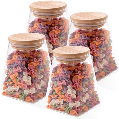 KUBER INDUSTRIES Glass Utility Container  - 560 ml(Pack of 4, Clear)