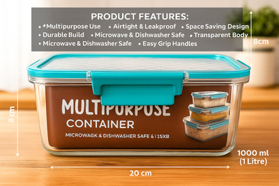 eFashion Plastic Utility Container  - 1500 ml(White)