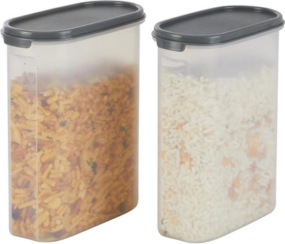 KOLORR Plastic Grocery Container  - 2300 ml(Pack of 2, Clear)