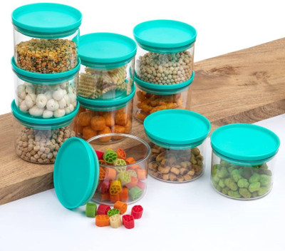 QUPSY Plastic Grocery Container  - 500 ml(Pack of 10, Green)