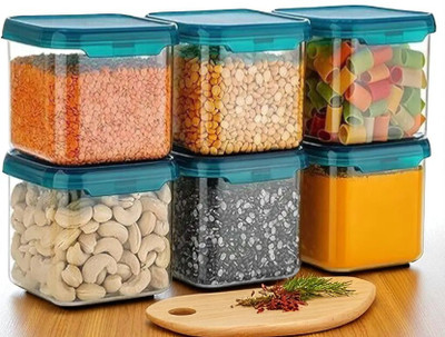 forsel Plastic Grocery Container  - 500 ml(Pack of 6, Blue)