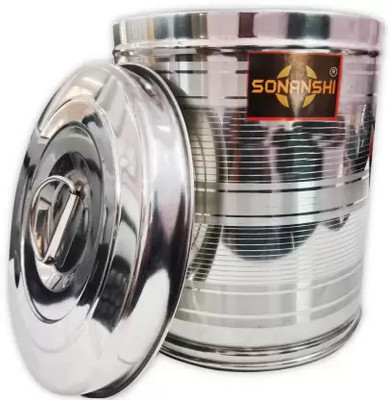 Sonanshi Steel Grocery Container  - 30 L(Silver)
