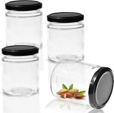 Pure Source India Glass Utility Container  - 50 g(Pack of 4, Clear)