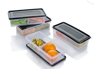 MAXIITOOLII Plastic Fridge Container  - 2300 ml(White)