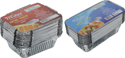 Freshee Aluminium Utility Container  - 910 ml(Pack of 2, Silver)