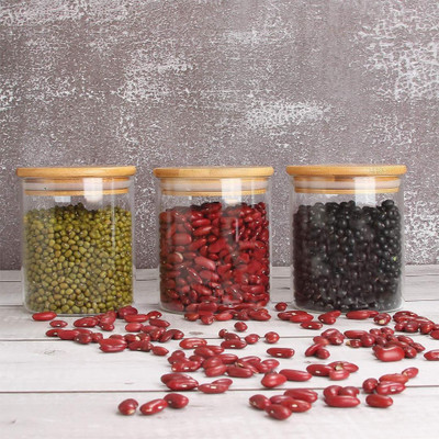 NAVPATH Glass Grocery Container  - 270 ml(Pack of 3, Clear)