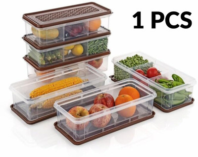 AK10ZONE Plastic Fridge Container  - 2000 ml(White)