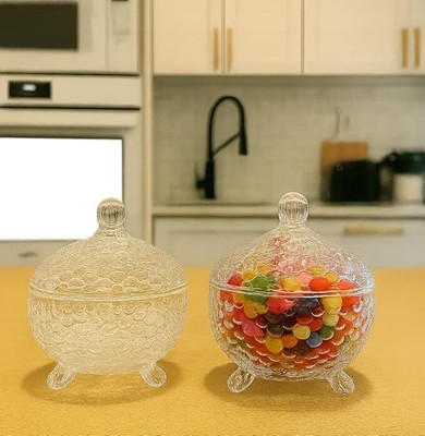 lhc Glass Grocery Container  - 200 ml(Pack of 2, Clear)