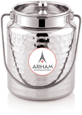 ARHAM STAINLESS STEEL Steel Milk Container  - 250 ml(Silver)