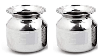 Dynore Stainless Steel Utility Container  - 1200 ml(Pack of 2, Silver)