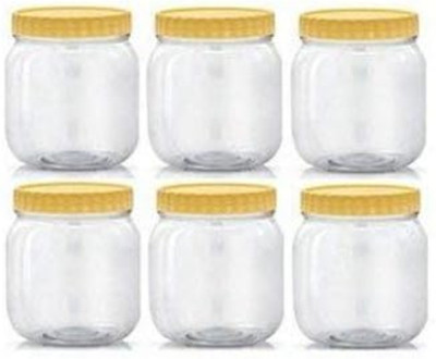 shree parshva Plastic Grocery Container  - 500 ml(Pack of 12, Yellow, Clear)