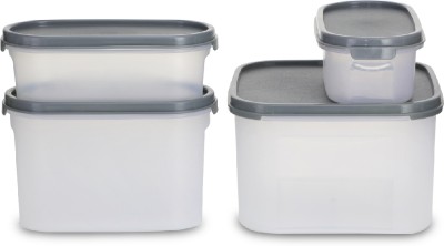 KOLORR Plastic Grocery Container  - 500 ml, 1100 ml, 2700 ml(Pack of 4, Clear)